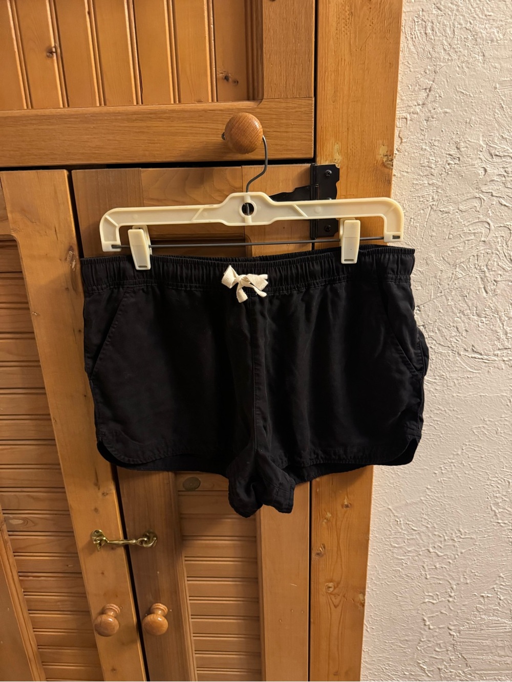 SO Black High Rise Dolphin Drawstring Shorts